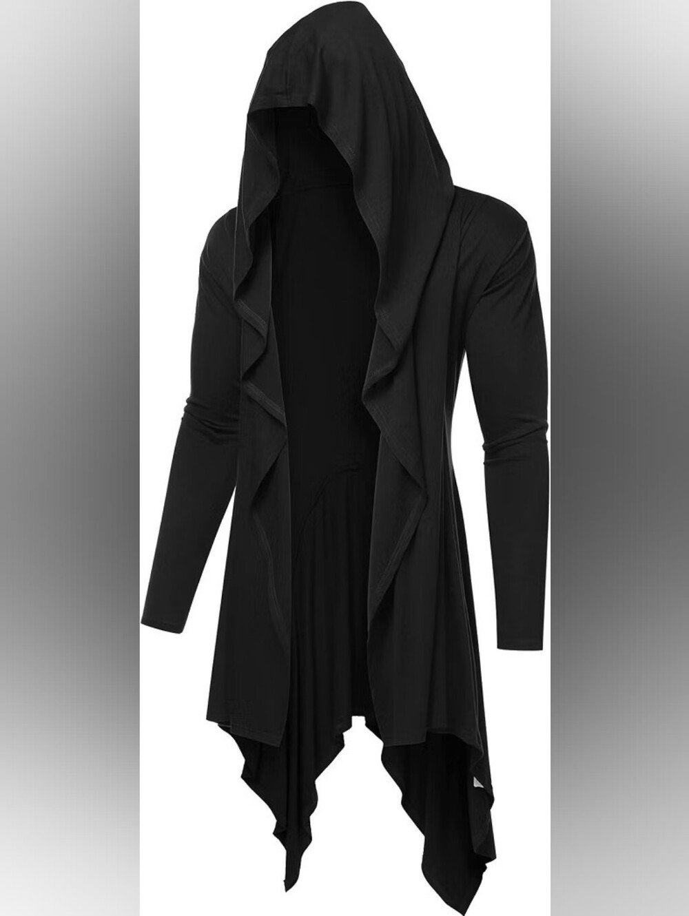 Black Hooded Cardigan
